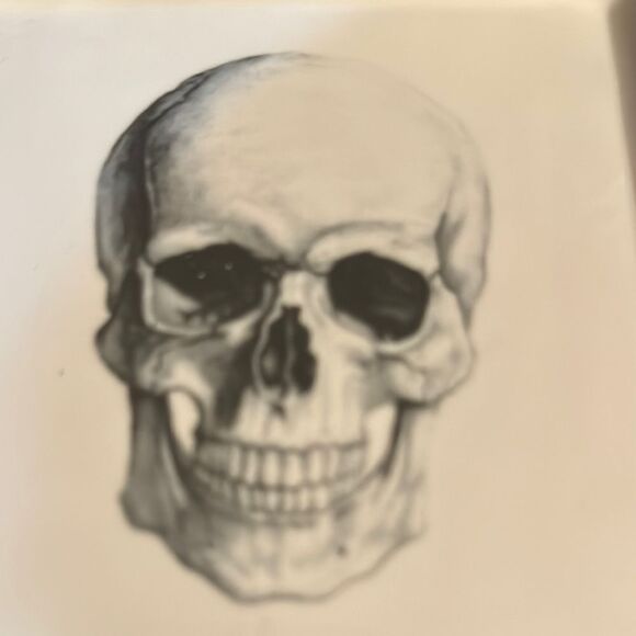 Wicked Ciroa  Skull Porcelaine 6" Plates, Set of 4 - Picture 4 of 5